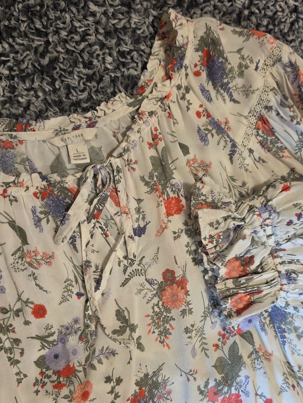 Womens Est. 1946 Brand Peasant Blouse